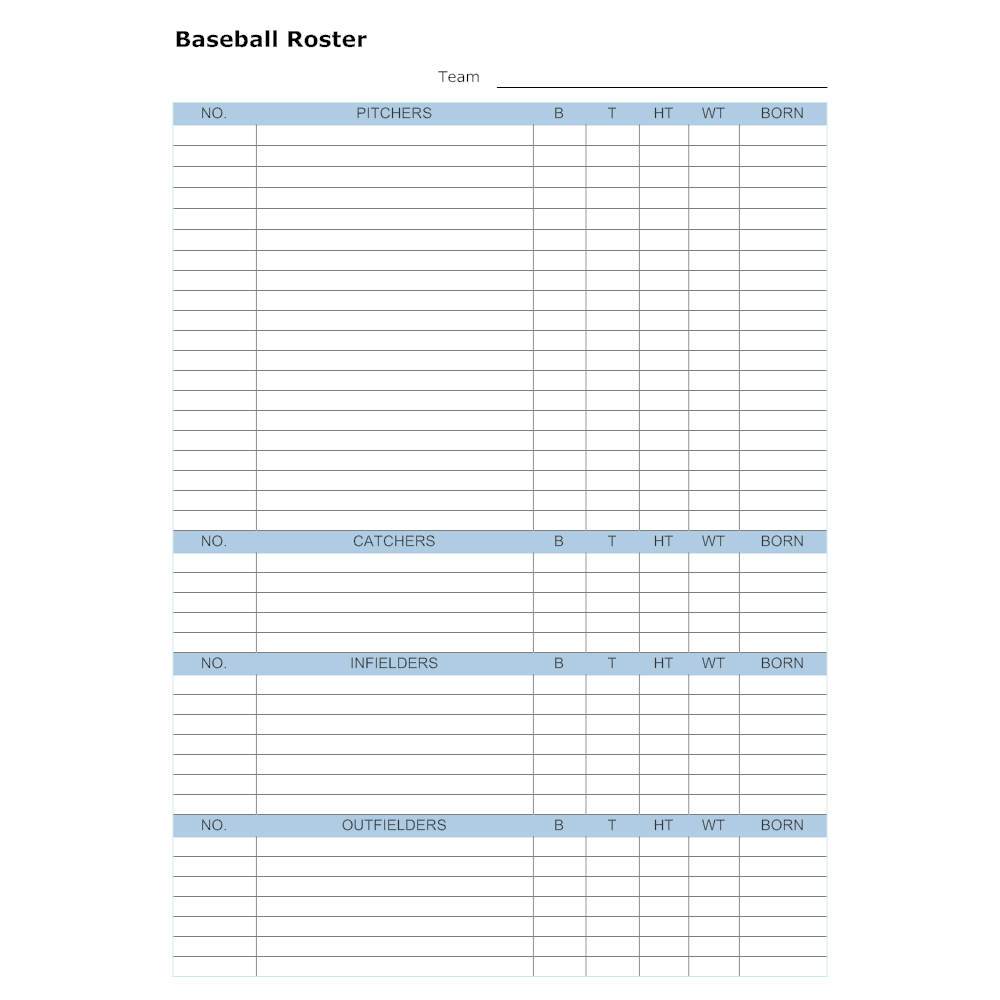 Example Image: Baseball Roster