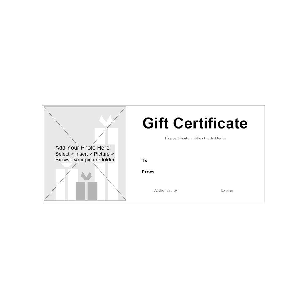 Example Image: Gift Certificate Template 11