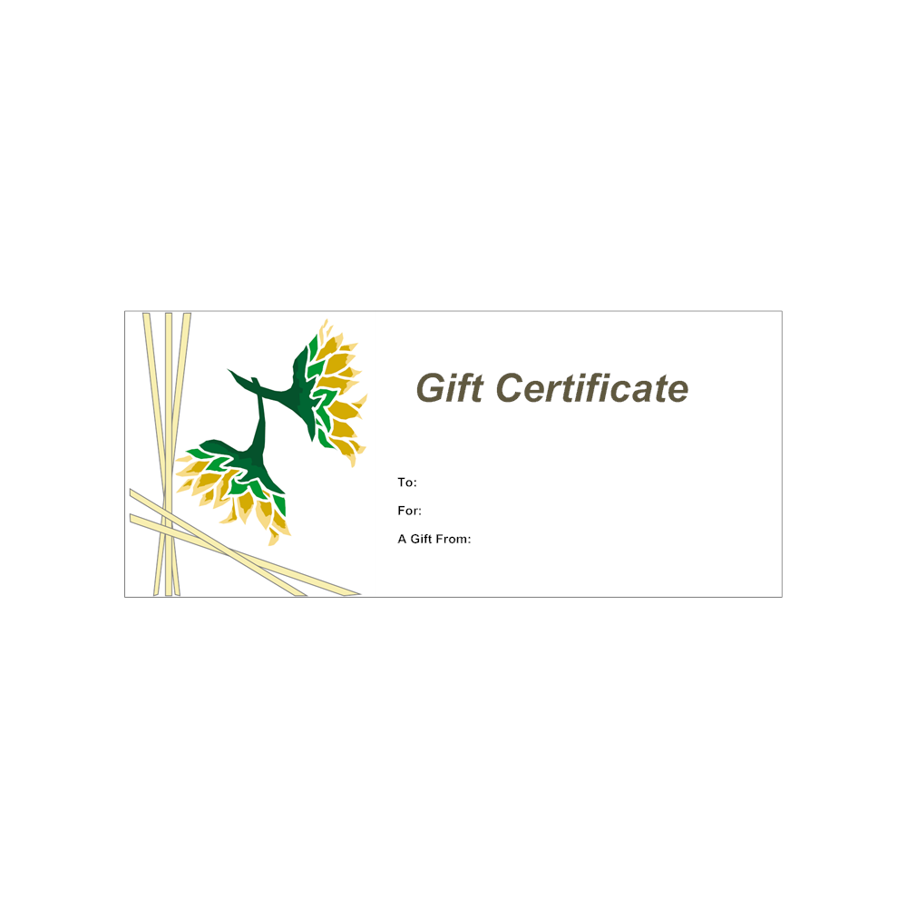 Example Image: Gift Certificate Template 12